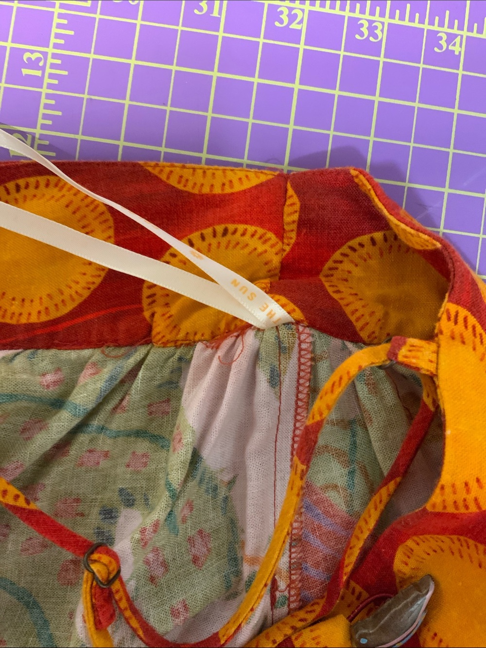 FARM RIO summer dream belted maxi dress-altered M/L - Picture 9 of 10